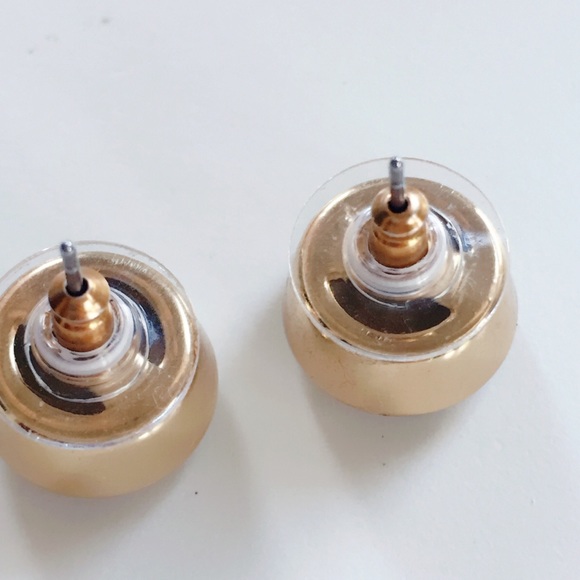 Kate Spade Gold and Blue Grey Faceted Studs - Picture 4 of 5